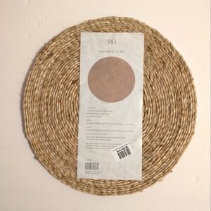 RH Sarandi Linen (Tan) Organic Round Jute Rug Swatch 12”
